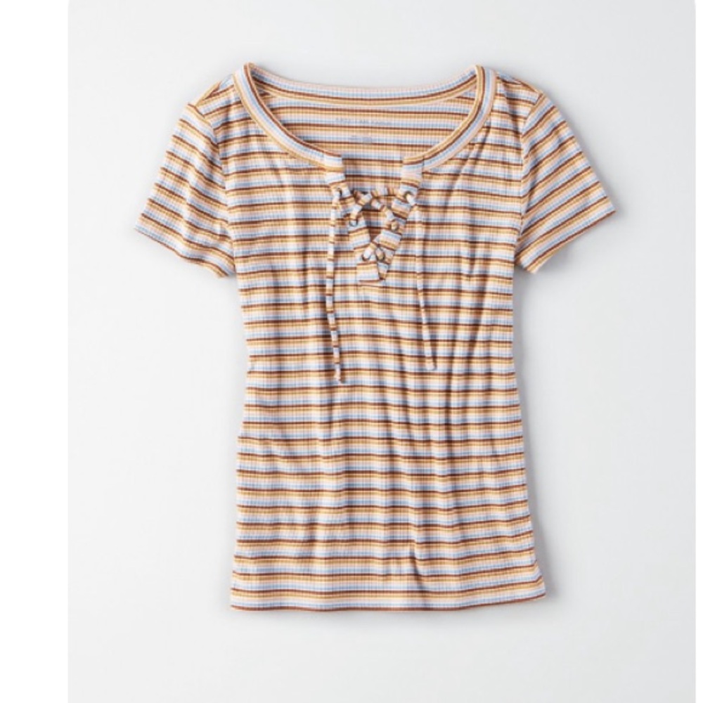 American Eagle Short Sleeve Notch Tshirt